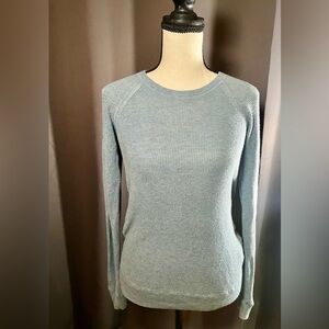 Long sleeve waffle t